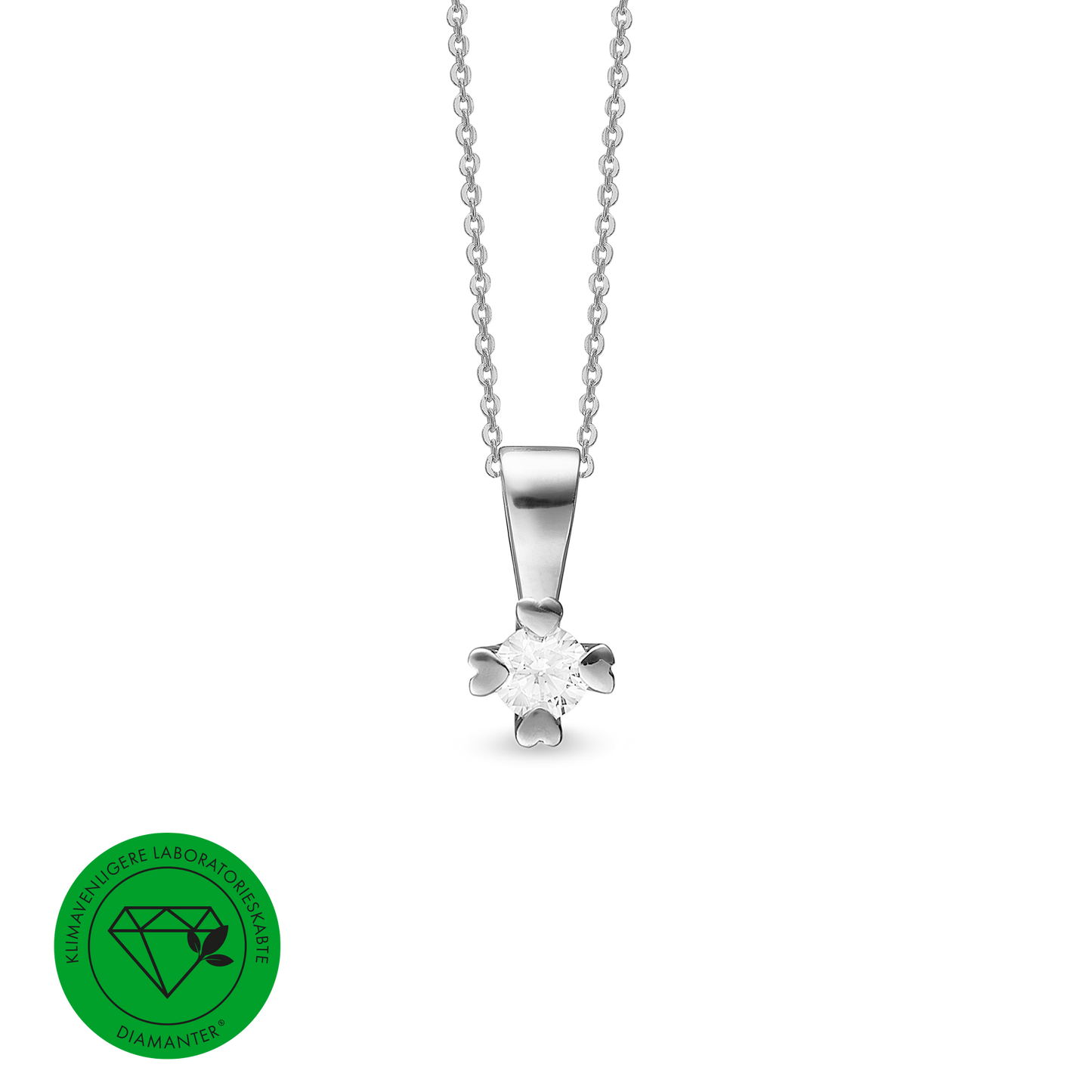 Mary Vedhæng 14 Karat Hvidguld Med 0,40ct W/VS Labgrown Diamant