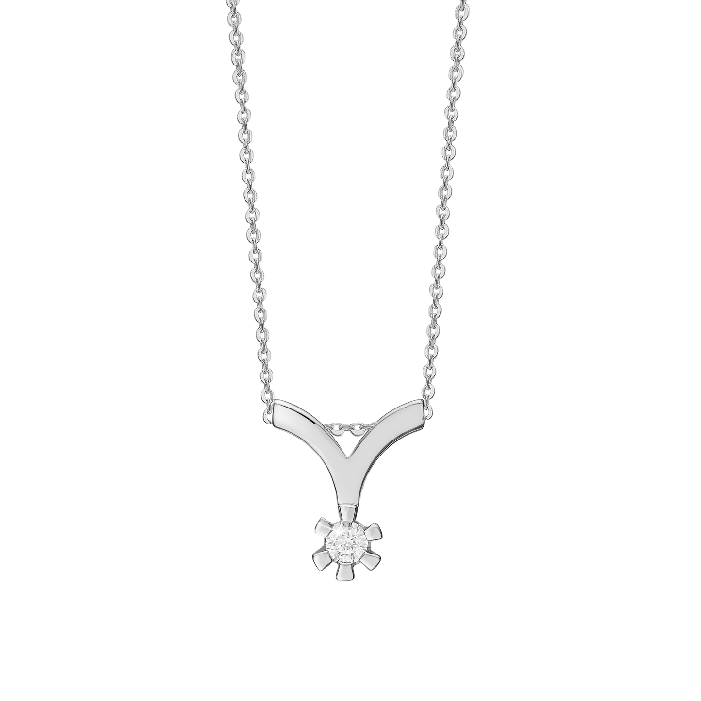 Eternity Vedhæng 14 Karat Hvidguld Med 0,10ct W/SI Diamant