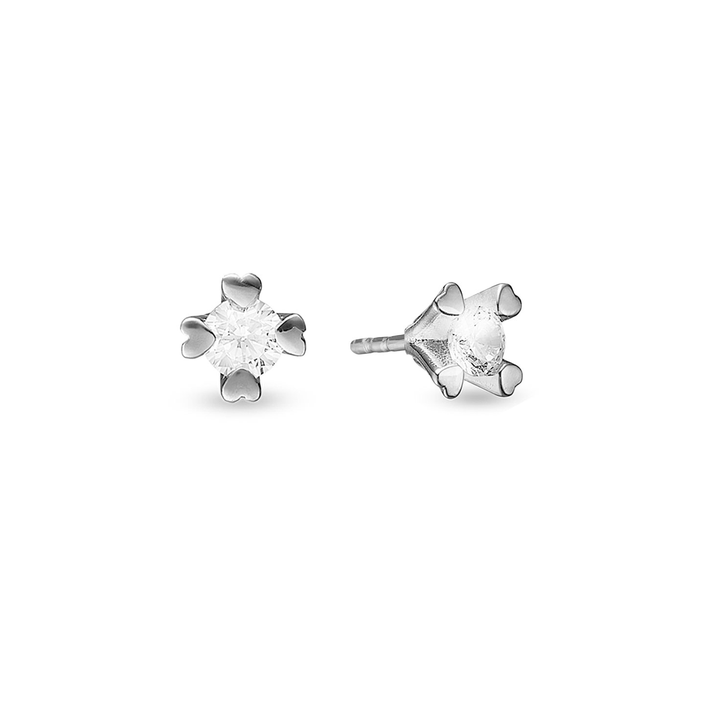 Mary Ørestikker 14 Karat Hvidguld Med 2x1,00ct W/VS Labgrown Diamant