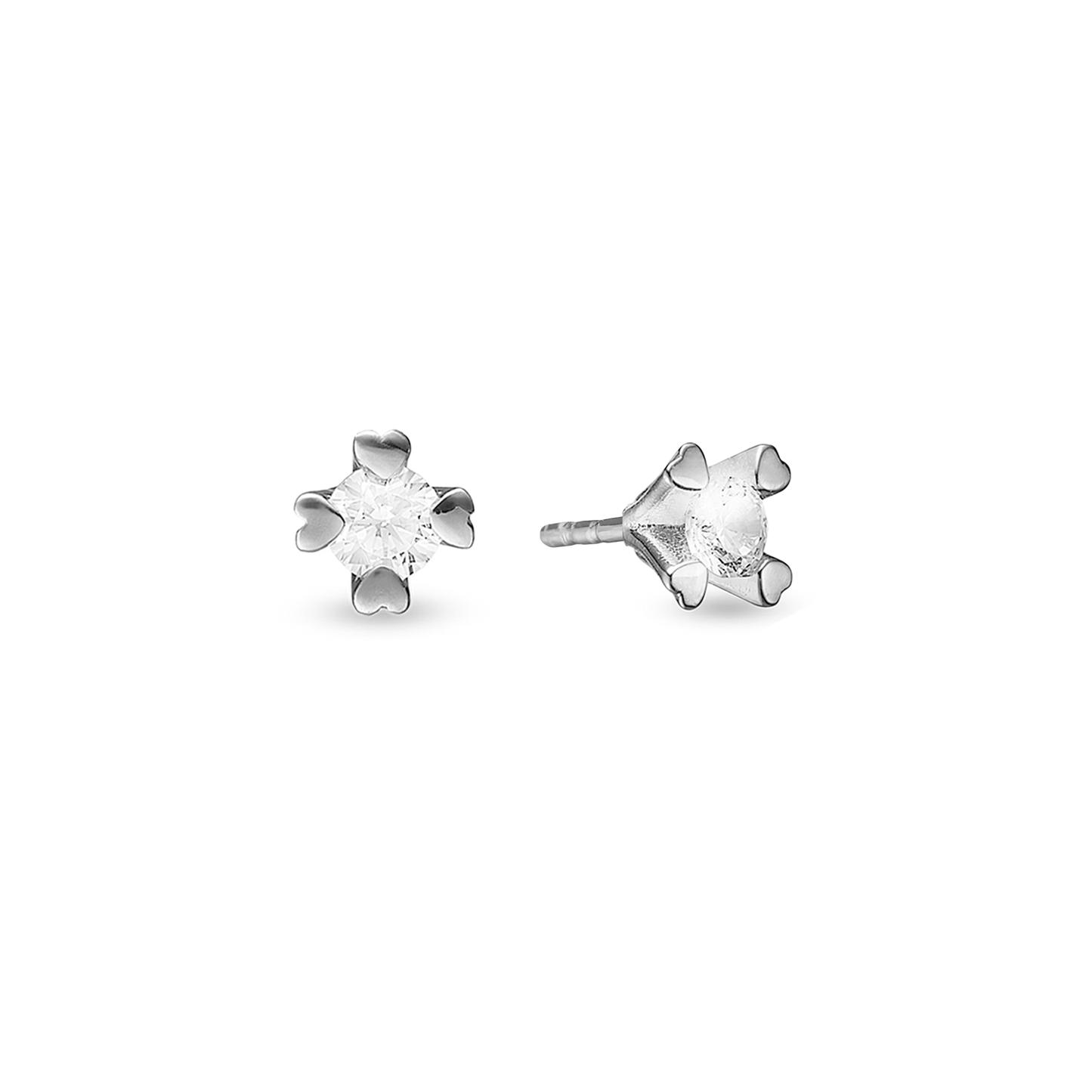 Mary Ørestikker 14 Karat Hvidguld Med 2x0,75ct W/VS Labgrown Diamant