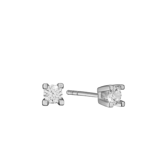 Eternity Ørestikker 14 Karat Hvidguld Med 2x0,25ct W/SI Diamant