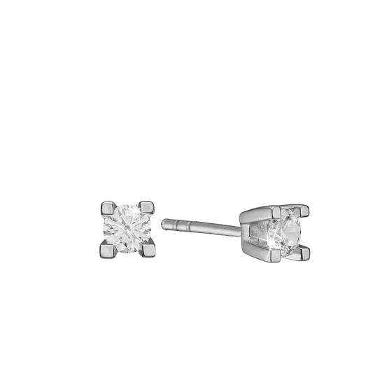 Eternity Ørestikker 14 Karat Hvidguld Med 2x0,30ct W/SI Diamant