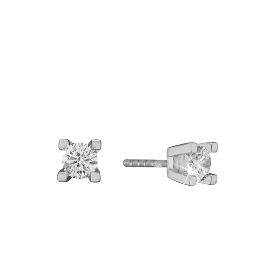 Eternity Ørestikker 14 Karat Hvidguld Med 2x0,40ct W/SI Diamant