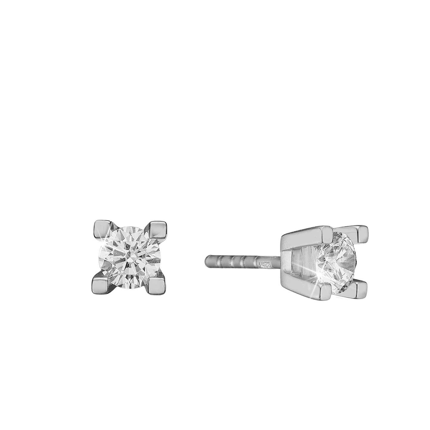 Eternity Ørestikker 14 Karat Hvidguld Med 2x0,50ct W/SI Diamant