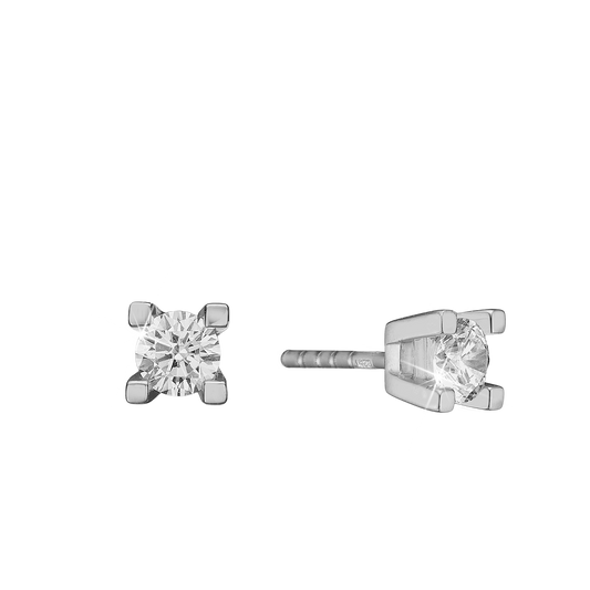 Eternity Ørestikker 14 Karat Hvidguld Med 2x0,50ct W/SI Diamant