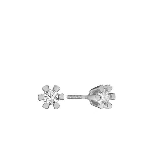 Eternity Ørestikker 14 Karat Hvidguld Med 2x0,40ct W/SI Diamant