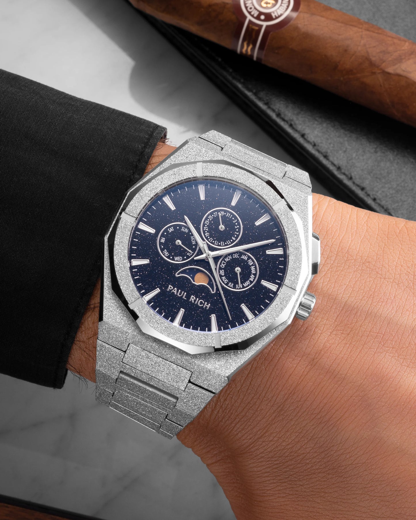 Moonphase Frosted Star Dust II Silver