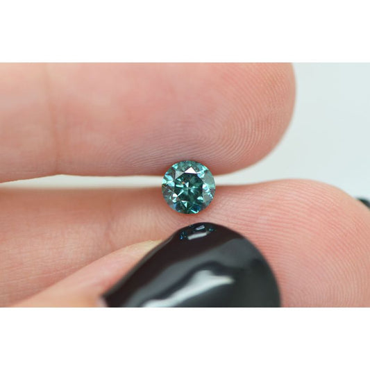 Round Diamond 0,61 ct - Fancy Vivid Blue