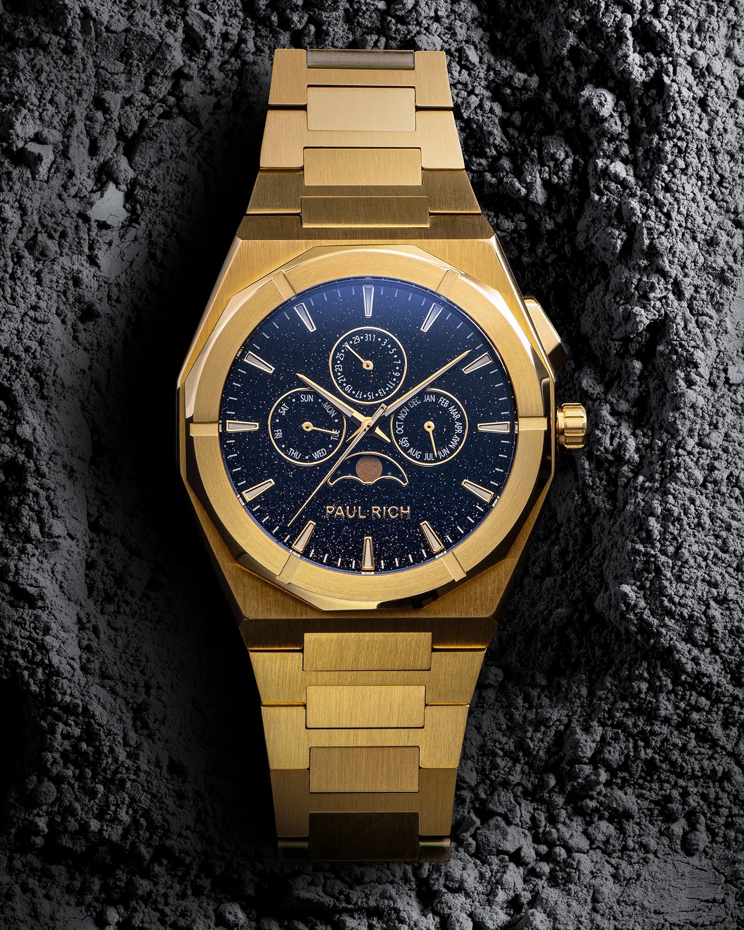 Moonphase Star Dust II Gold