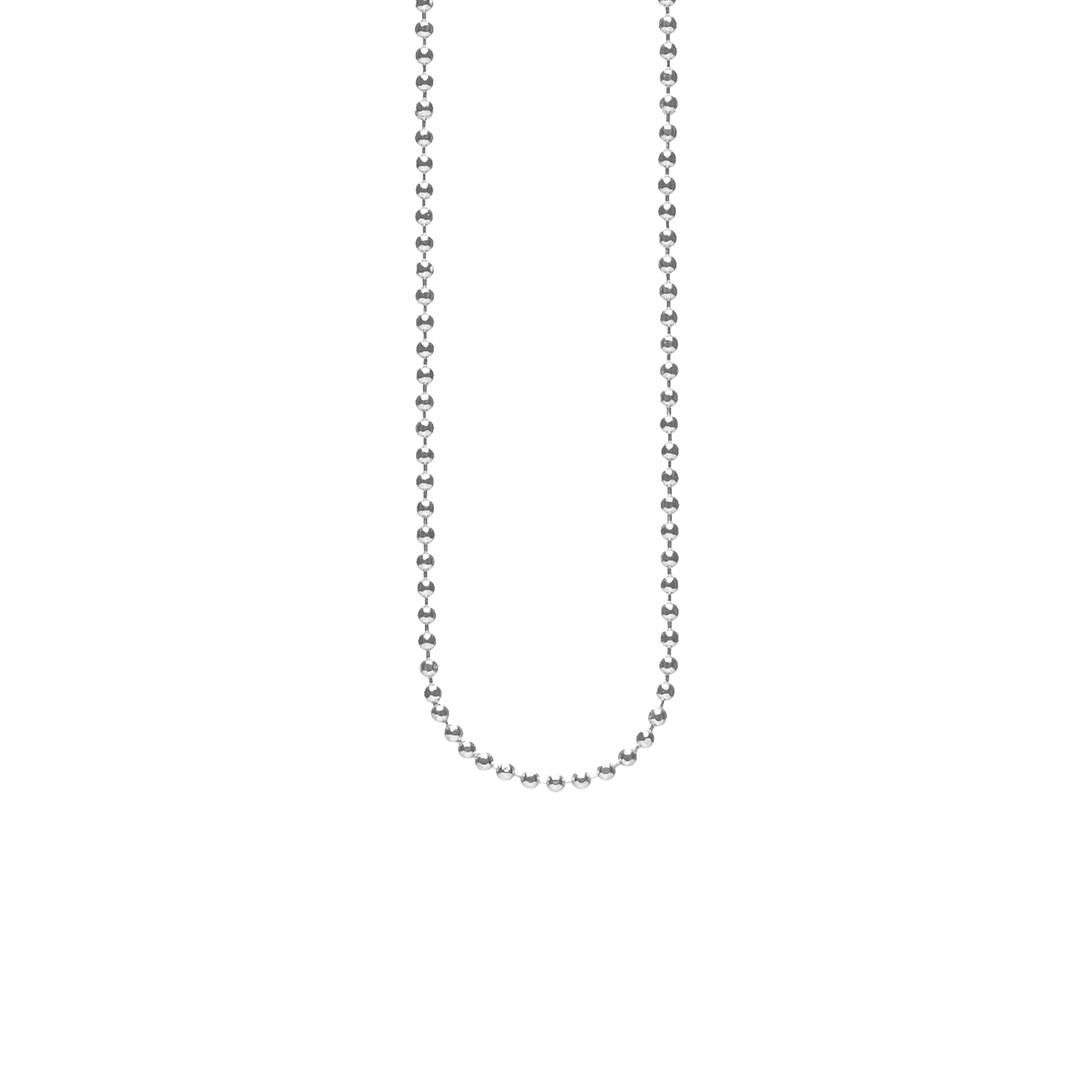 Halskæde Collier Kugle Facet Sterling Sølv 60 cm