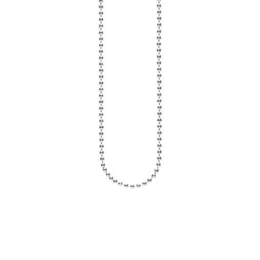 Halskæde Collier Kugle Facet Sterling Sølv 60 cm