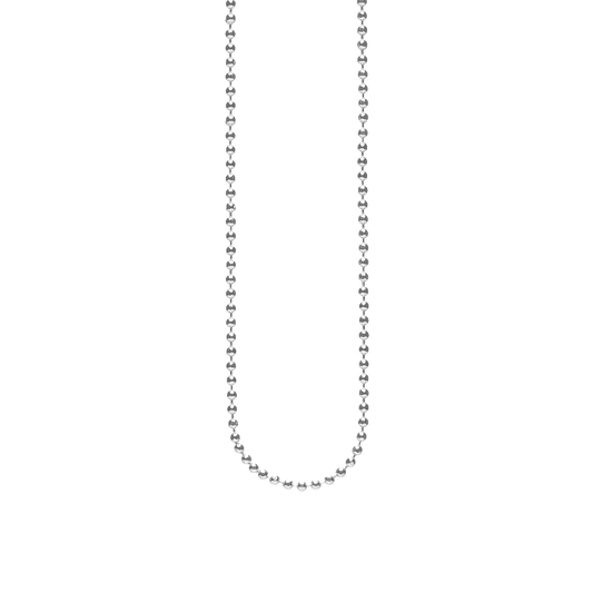 Halskæde Collier Kugle Facet Sterling Sølv 70 cm