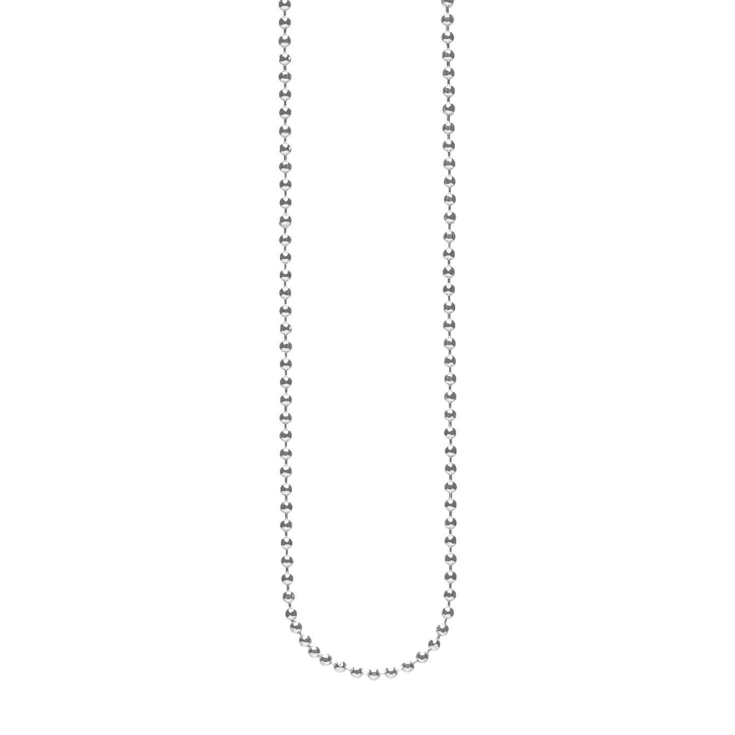 Halskæde Collier Kugle Facet Sterling Sølv 80 cm