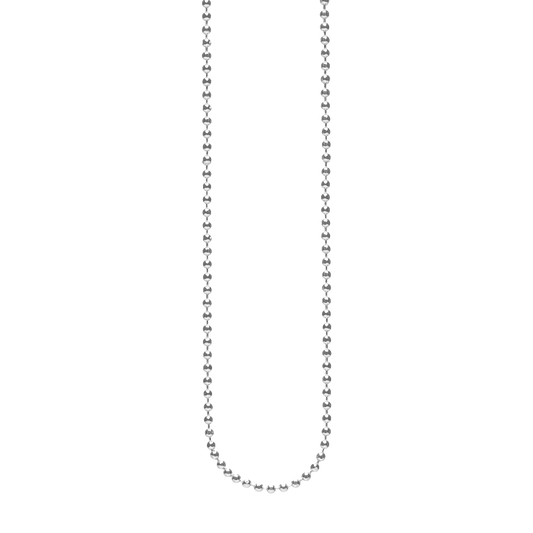 Halskæde Collier Kugle Facet Sterling Sølv 80 cm