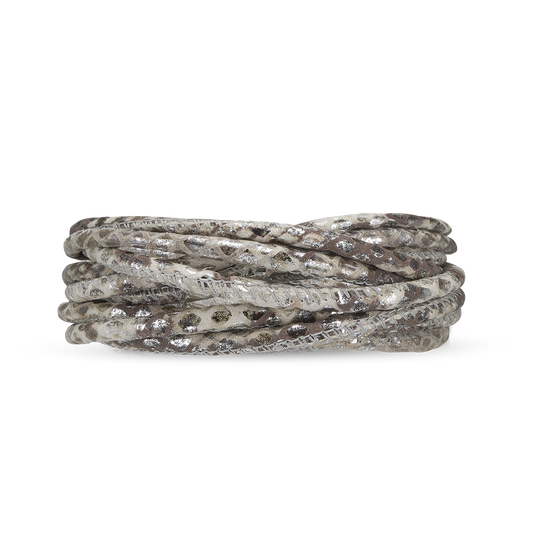 3 strenget læderarmbånd - Snake  Christina Design London