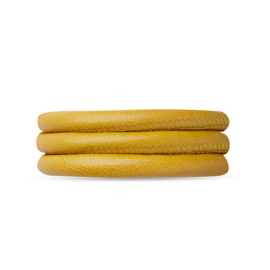 STORY armbånd 70 cm læder, yellow
