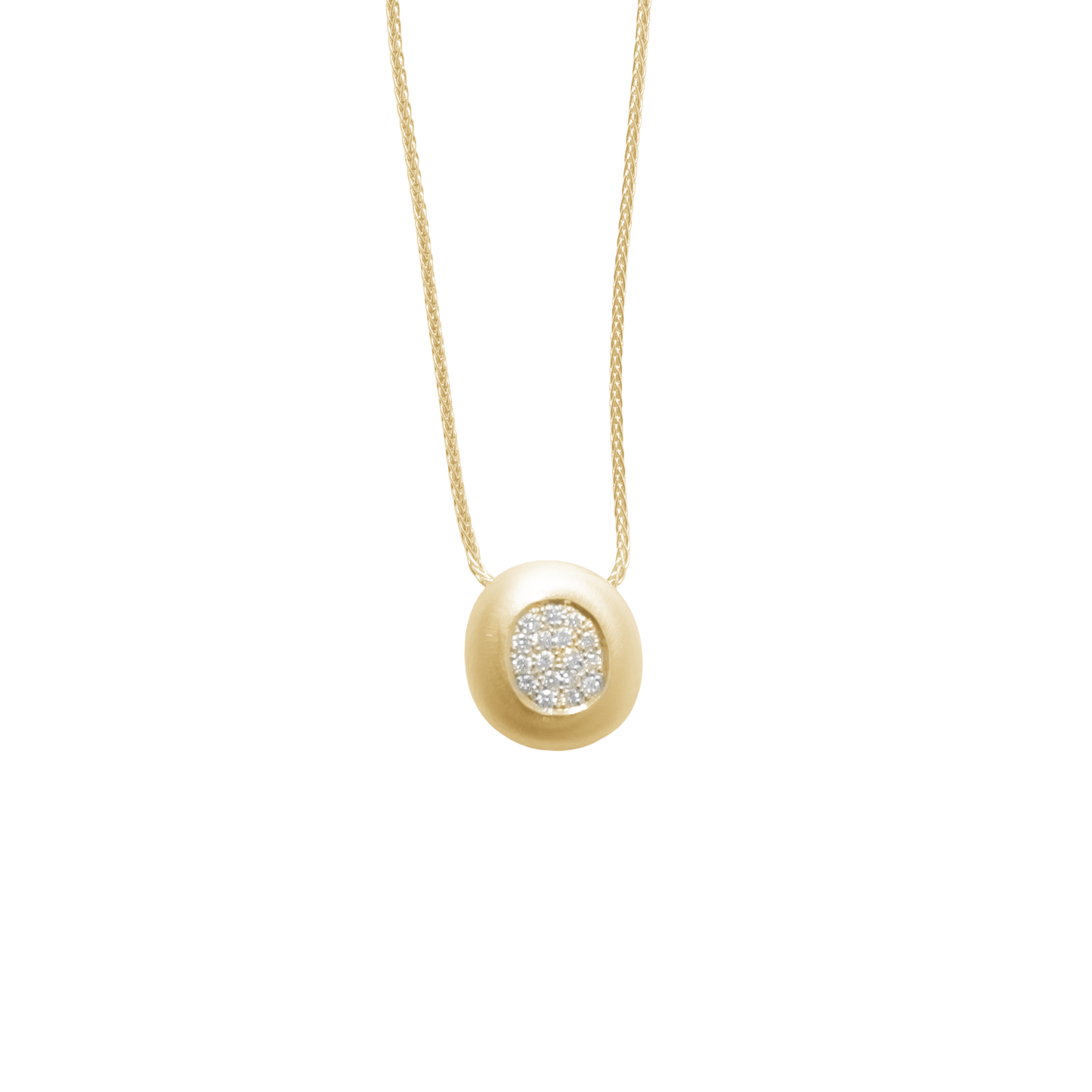 Halskæde 14 Karat Guld med 17 0,005 ct W/Si Diamanter