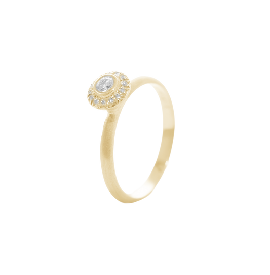 Ring 14 Karat Guld Med 0,19 ct W/Si Diamant
