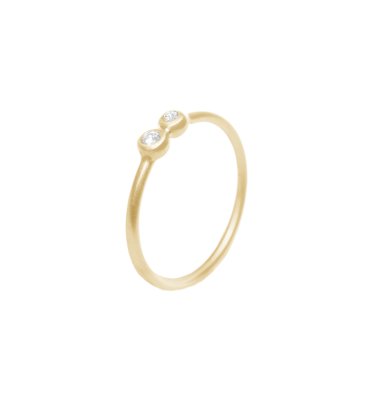 Ring 14 Karat Guld Med 0,08 ct W/Si Diamant