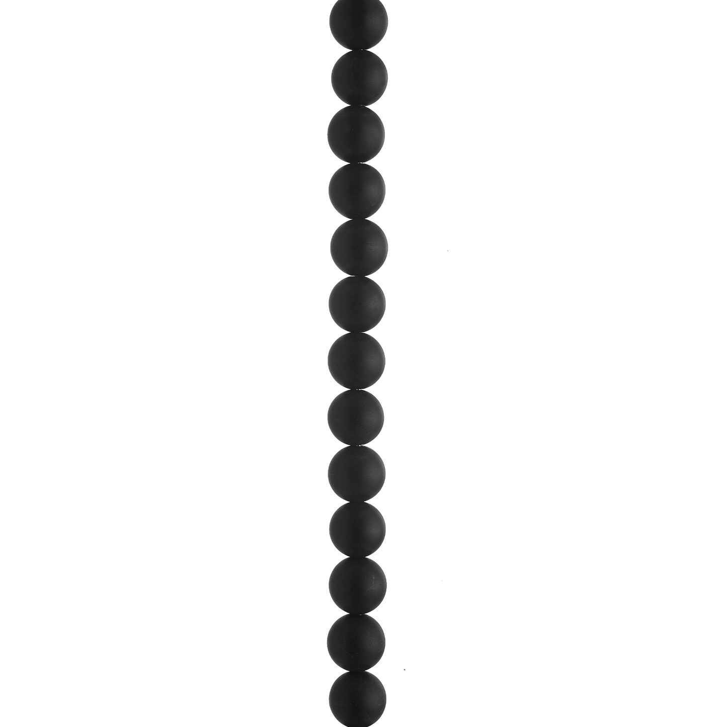 Halskæde Collier Sort 8 mm Mat 45 cm