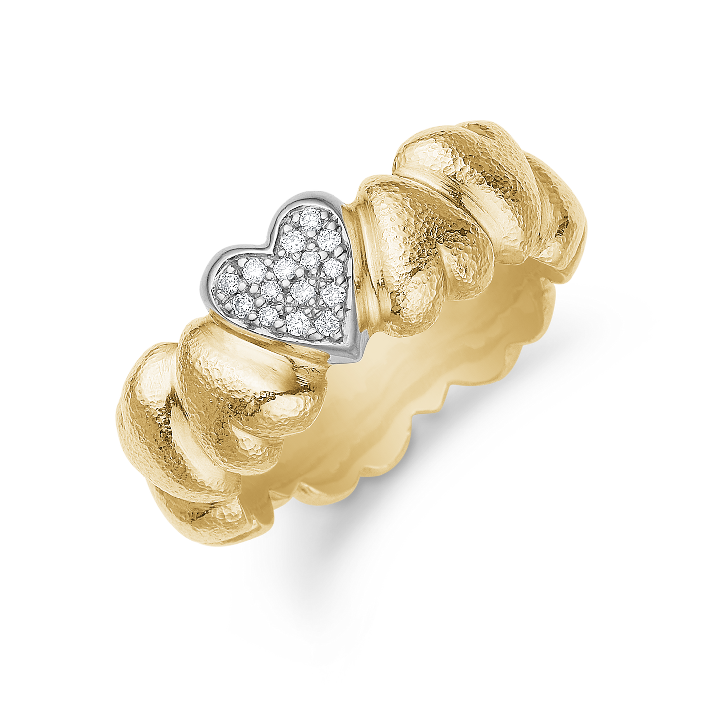 Heart by heart ring 2 farvet 14 kt
