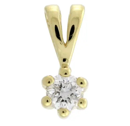 Diamant vedhæng i guld - 0.10 carat