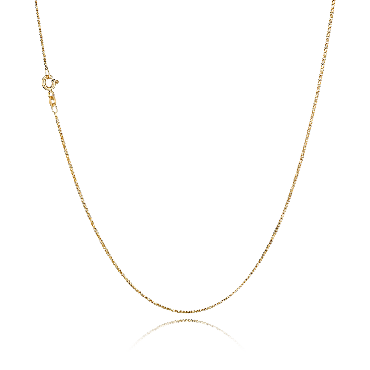 8 kt guldkæde Panser Facet - B 1,1 mm / Tråd 0,35 mm / L 38 cm - 80 cm.