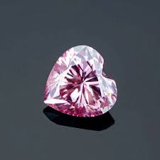 Pink hjerte Lab. Moissanite. 0,50 ct - 1,00 ct