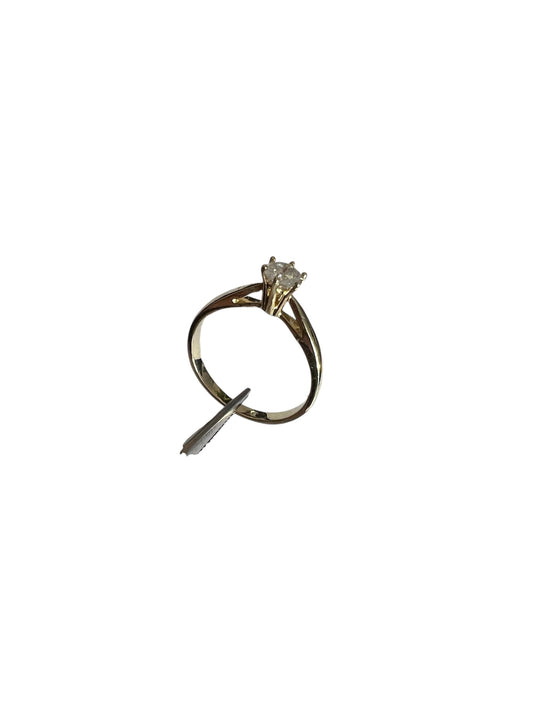 Solitaire Ring 14 kt. guld isat 0.53 ct  diamant.