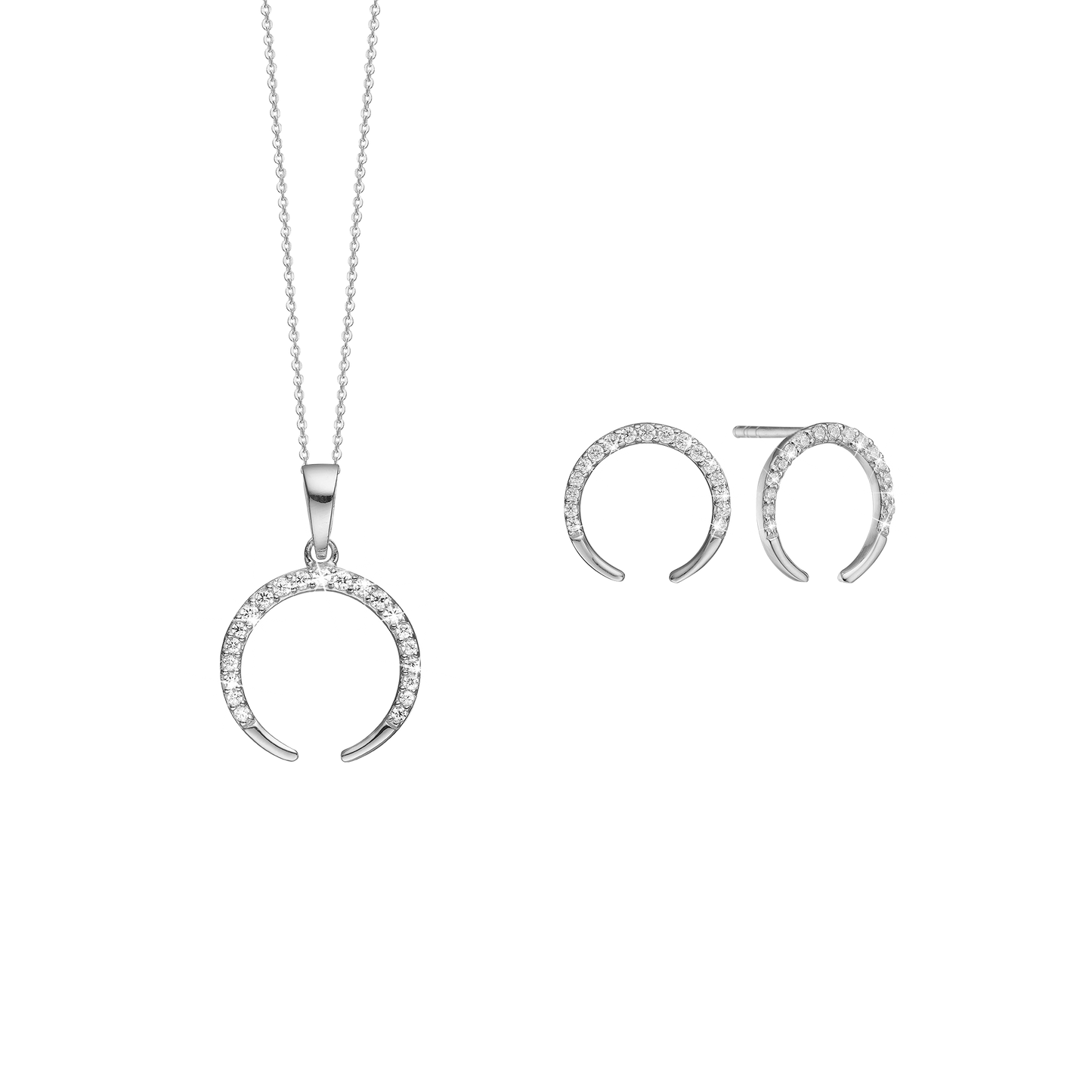 Horn smykkesæt, Sølv