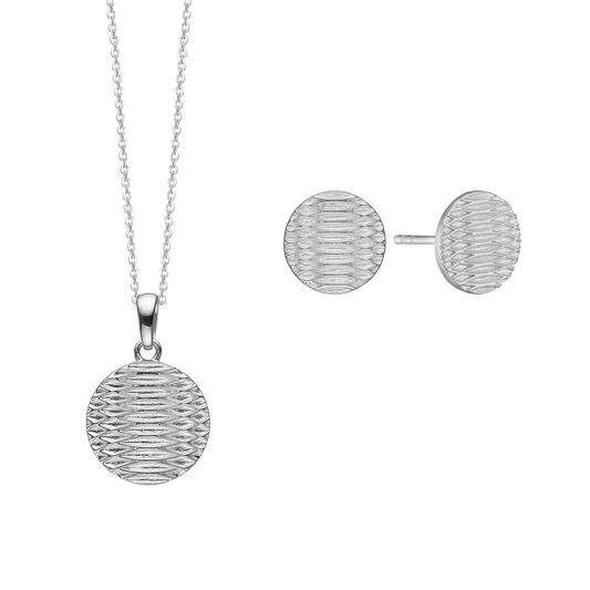 Zig Zag smykkesæt, Sølv