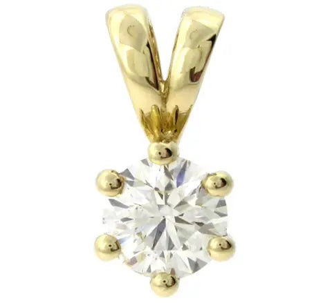 Vedhæng i guld - brillant, 0,50 ct