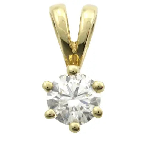 Brillant vedhæng i guld - 0.20 carat